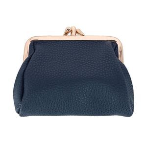 Julia Buxton Women's Premium Faux Leather Triple Frame Coin Purse Wallet